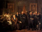 PIENEMAN, Jan Willem. The Triumvirate Assuming Power on behalf of the Prince of Orange, 21 November 1813 Germany oil painting artist